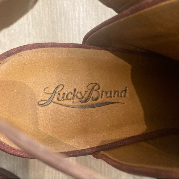 LUCKY BRAND  Sz 9 Odenah Stacked Heel Slip On Pointy Western Style Mules NEW - Picture 5 of 13